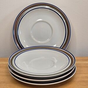 Vintage Salem Stoneware Plates Saucers 6 1/4", Georgetown Collection Set of 4